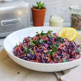 Raw Cabbage and Carrot Slaw with Creamy Cashew-Garlic Dressing-1